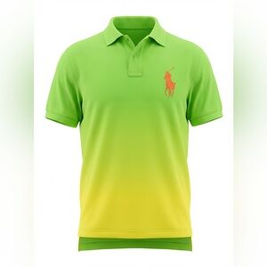 Polo by Ralph Lauren men’s Green and Yellow Gradient Polo Shirt size XL Big Pony